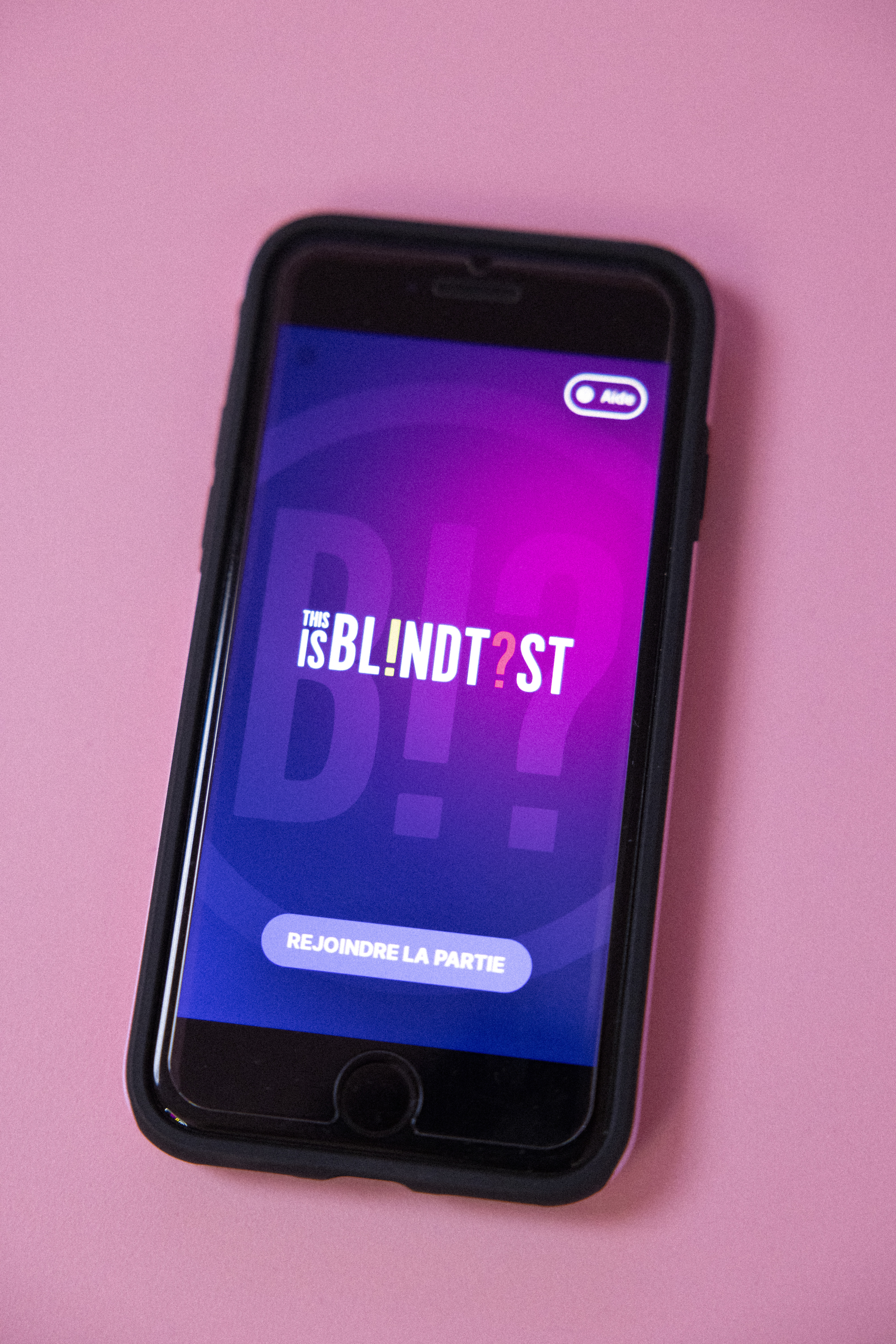 Interface de l'application This is BlindTest sur smartphone montrant le jeu de blind test musical